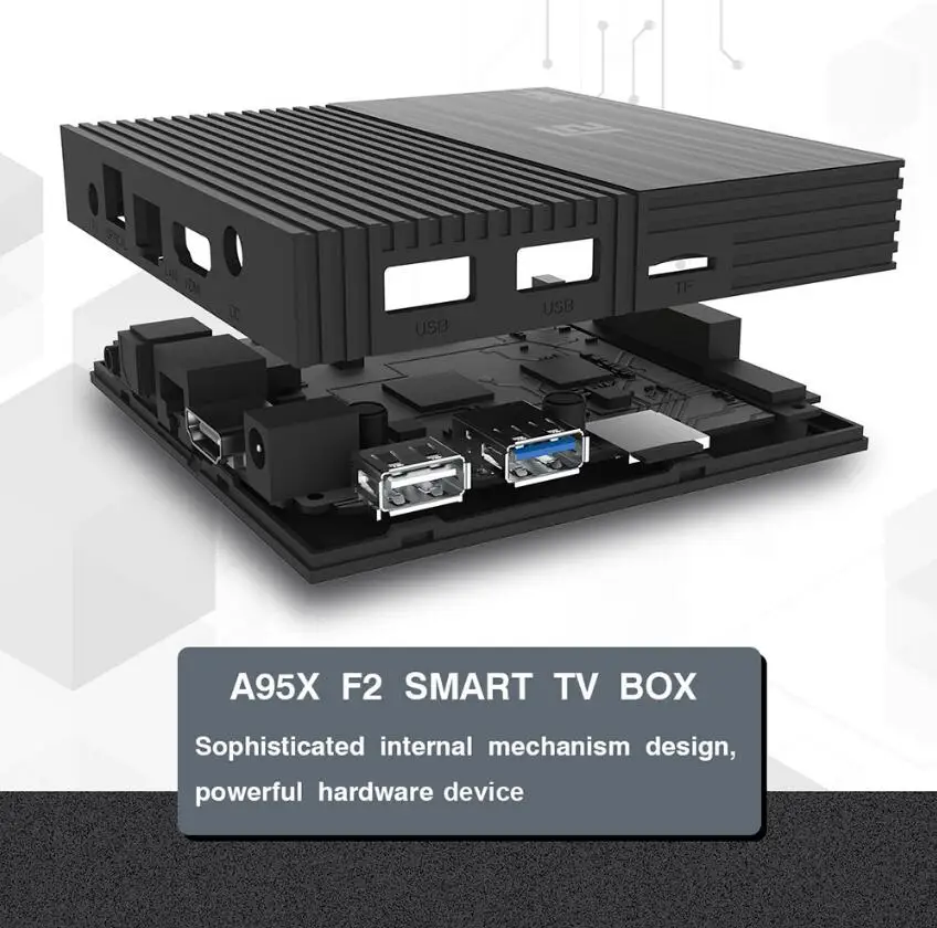 Android 9,0 ТВ-приставка A95X F2 Amlogic S905X2 4K смарт-ТВ-приставка 4GB 64GB 2,4G& 5G двойной wifi PK X96 MAX приставка