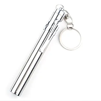 

Portable Mini LED Flashlight Battery Powered Super Bright Torch Light Pen Lightweight Medical Flashlight with Key Ring