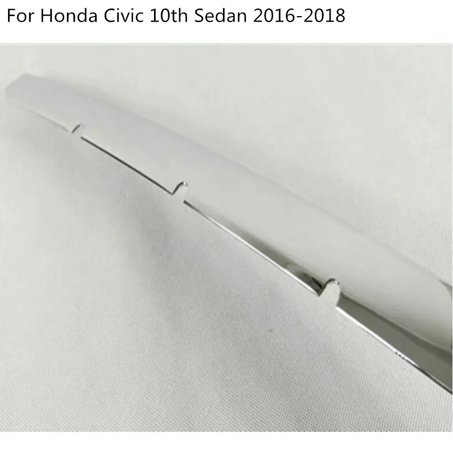 Для Honda Civic 10th Sedan крышка автомобиля ABS Хромированная Отделка Передняя Нижняя гоночные шашки решетка решетки бампер край 1 шт