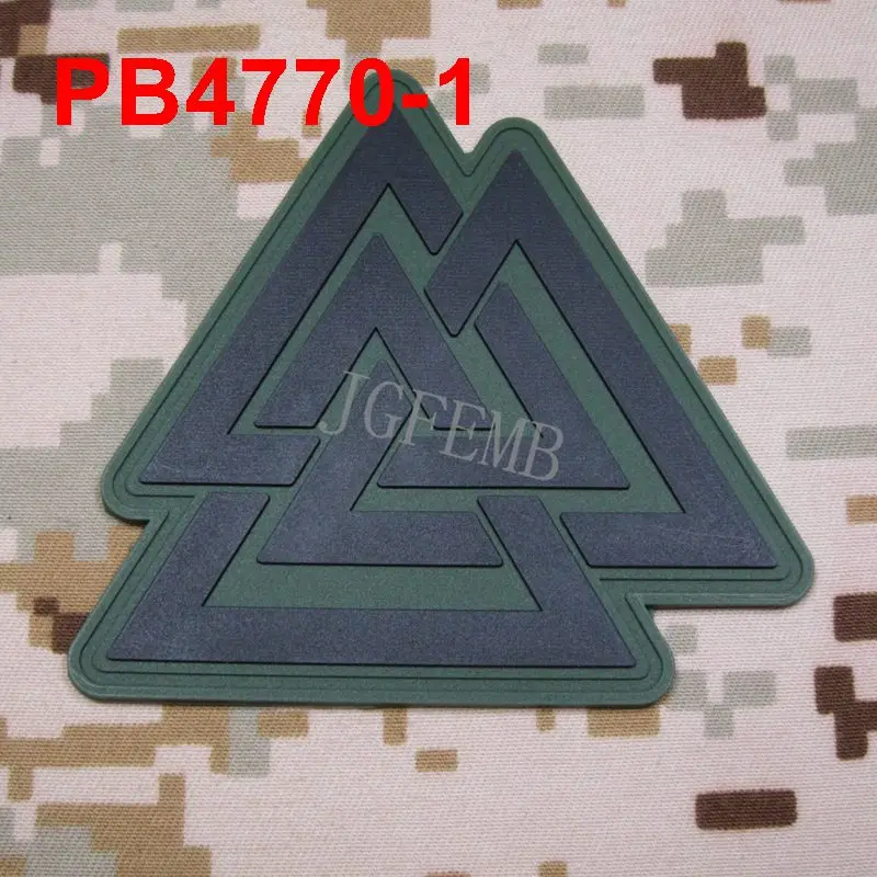 Valknut один Викинг символ Valknut Викинг норвежский рун символ Valknut патч 3D ПВХ патч тактический