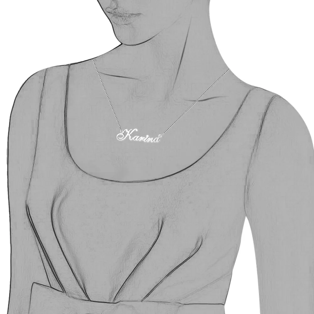 Персонализированное ожерелье C именем модные украшения с дизайном на ваш выбор 3 цветная подвеска& Цепочки и ожерелья Простой Стиль выгравированное имя Обручение подарок для Для женщин