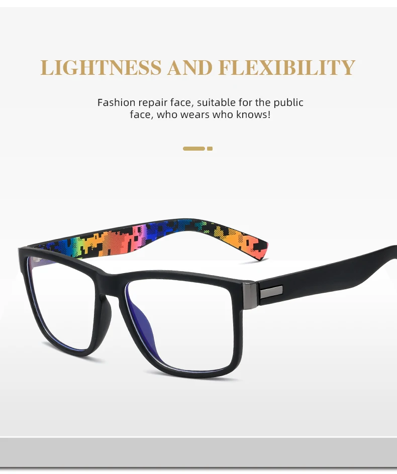 Fashion Anti Blue Light Glasses Frame For Men Women Clear Lens Computer Gaming Eyeglasses Square Eyewear Anti-UV Optical Frame blue light blocking glasses