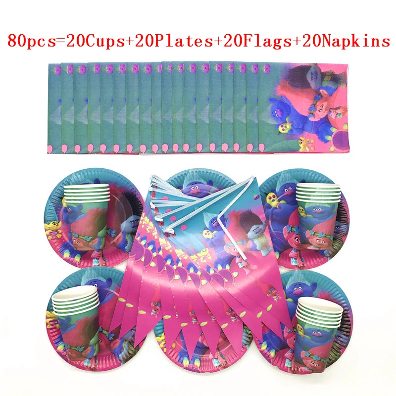 50pcs 80pcs Disposable Tableware Sets Cup Plate Flag Cartoon Trolls Theme Baby Shower Kid Birthday Banners Decoration Supplies Disposable Party Tableware Aliexpress 50pcs 80pcs Disposable Tableware Sets Cup Plate Flag Cartoon Trolls Theme Baby Shower Kid Birthday Banners Decoration Supplies Disposable Party Tableware Aliexpress