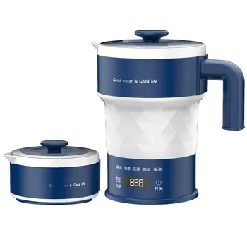 

100-240V 1200w 0.6L Food grade silicone+304 stainless steel Portable travel electric kettle boiling water Insulation 12x12x19cm