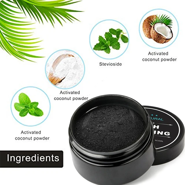ASHOWNER Black Teeth Whitening Oral Care Charcoal Powder Natural Activated Charcoal Teeth Whitener Powder Oral Hygiene