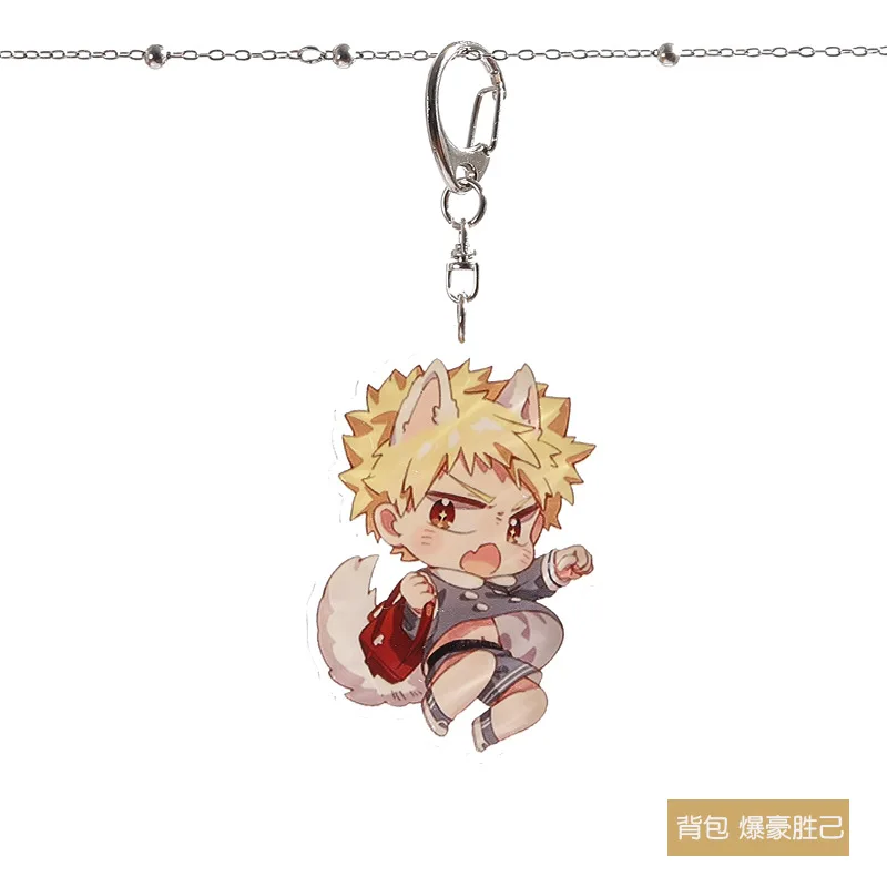 K-756 Аниме My Hero Academy брелок Midoriya Izuku Todoroki Shouto Bakugou Katsuki акриловый брелок рюкзак аксессуары кулон - Цвет: K-756