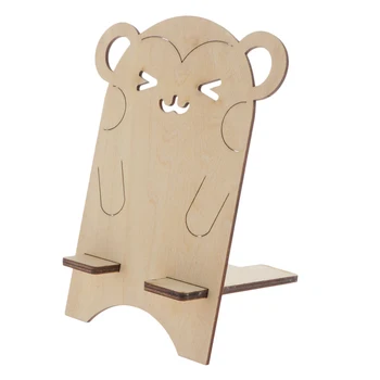 

Cute Wood Phone Rack Proof Mat Cup Pad Crafts Jewelry Display Holder
