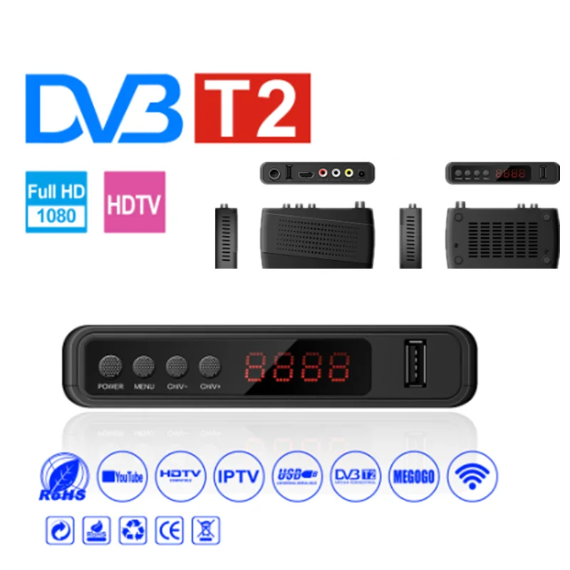 HD 1080p ТВ тюнер dvb T2 Vga tv Dvb-t2 USB2.0 приемник спутниковый декодер Dvbt2 русская Инструкция