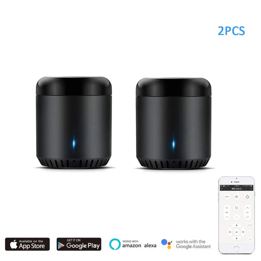 RM mini3 2pcs Broadlink RM Mini 3 RM4C мини WiFi 4G ИК пульт дистанционного управления через приложение управление Умный дом работает с Alexa Echo Google Home Mini - Комплект: RM mini3 2pcs