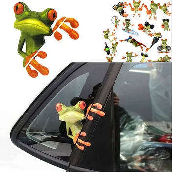 

PVC Car Creative Sticker Frog Sticker Small Car Sticker Style Random 1pcs