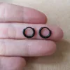 Black Plated Super Small 6mm Hoop Earrings 316 L Stainless Steel No Easy Fade Allergy Free 1