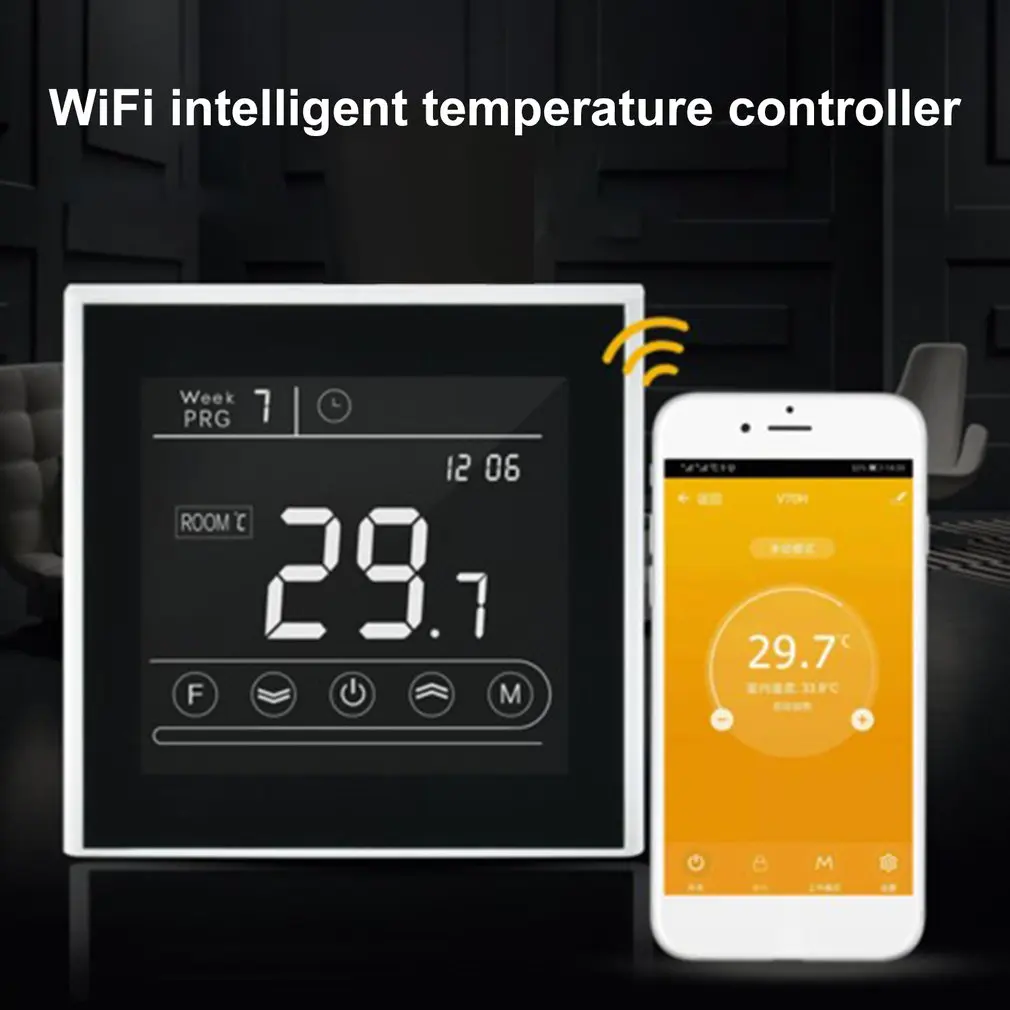 WiFi сенсорный экран регулятор температуры электрический подогрев пола термостат 3A