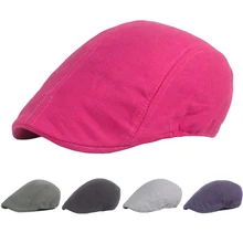 Для мужчин Для женщин Повседневное плоский берет Кепки s Классический Кепки Однотонные такси вождения Кепка для гольфа