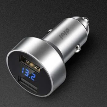 2 порта Быстрый светодиодный USB Автомобильное зарядное устройство SCP QC3.0 QC Быстрая зарядка автомобильное зарядное устройство для мобильного телефона для iPhone 11 XR Xiaomi samsung S10 huawei - Тип штекера: Silver