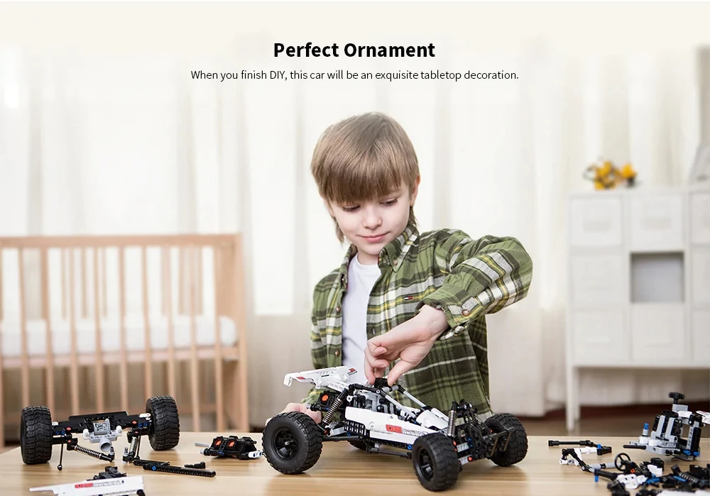 Xiaomi Mitu Building Blocks Robot Desert Racing Car DIY Educational Toys Ackermann Steering Cylinder piston linkage Kids Gift (9)