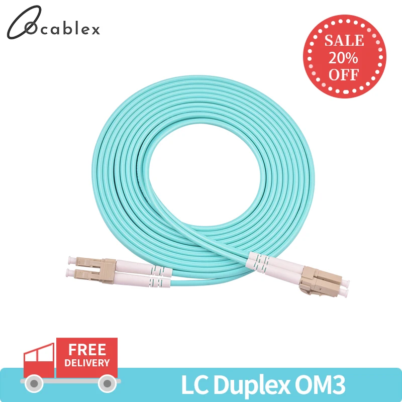 

3 Meters LC to LC Fiber Optic Cable 10G MultiMode Duplex Patch Cord OM3