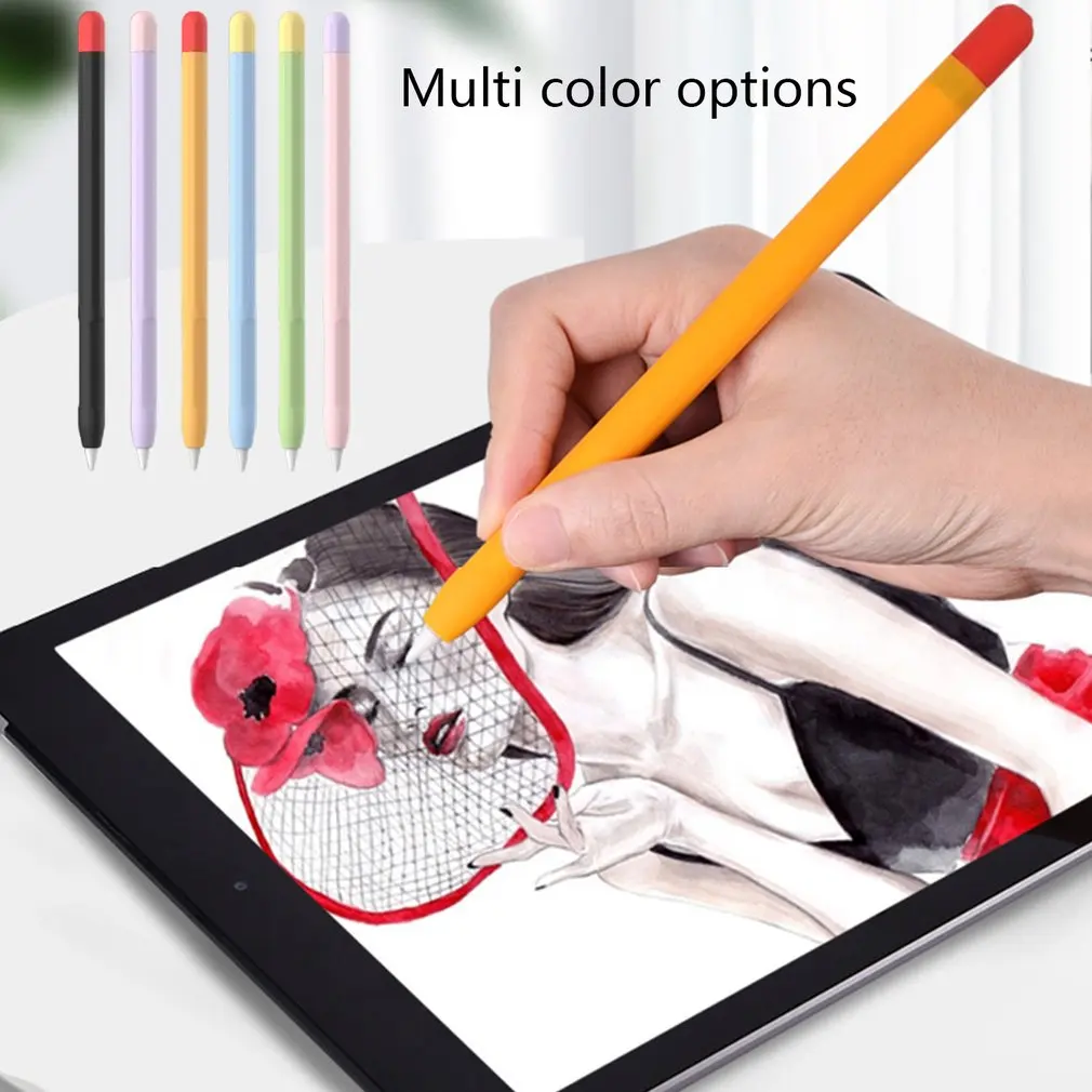 For Apple Pencil Case Caps For Pen Case Stylus Cover Silicone Color Matching Stylus Protective Case Non-slip Anti-fall Pen Cover