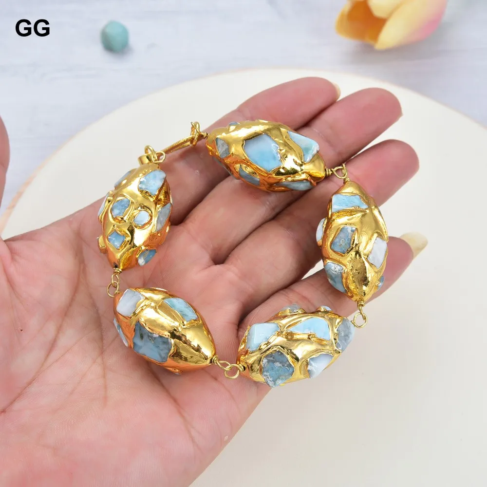 GG Perhiasan Biru Alami Larimar 