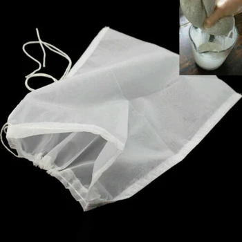 

1x Large Nylon Straining Bag S M L Homebrew Home Brew Beer Wine Cider Filter Bags for creating homemade drinks drawstring strap