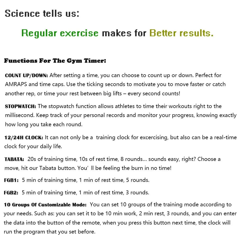 LED stopwatch gym timer clock 4