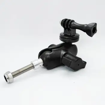 

Motorcycle Handlebar Aluminum Alloy Clamp Mount with 5.3 CM Double Socket Arm for Gopro, Camera and DVR