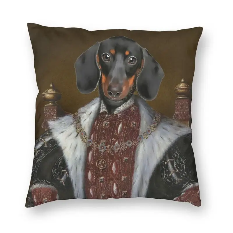 

Dachshund Royal Подушка с портретном чехол с принтом в виде барсука, сосиски, собаки, накидка на подушку, чехол для автомобиля, крутая Подушка, украшение для чехла