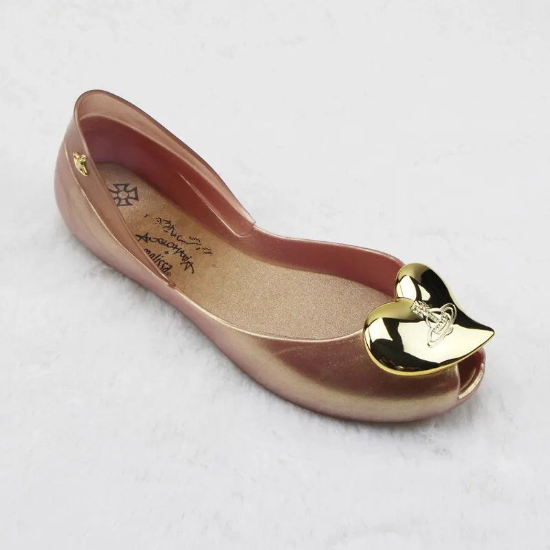 Melissa/Новинка года; женские босоножки на плоской подошве; Sandalias Mujer; Брендовая женская прозрачная обувь; шлепанцы Melissa; женская прозрачная обувь - Цвет: gold