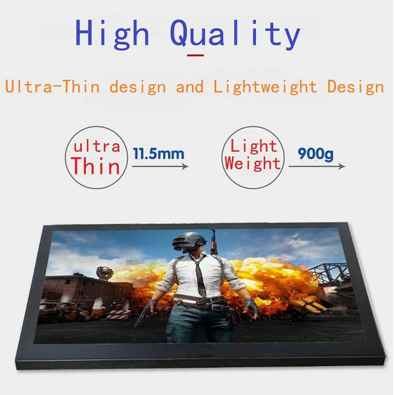 

Hot 3C-13.3 Inch Portable LCD Monitor HD 1080P Screen HDMI for NS Switch Laptop for PS4 for XBOX Game Monitor-EU Plug