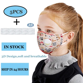 

Kids Anti Pollution Pm 2.5 Mouth Mask Dust Respirator Washable Reusable Masks Cotton Mouth Muffle For Allergy Asthma Travel
