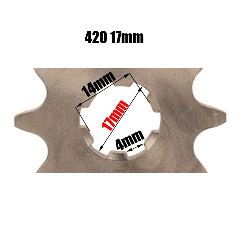 Front Engine 420# 17mm 10T 11T 12T 13T 14T 15T 16T 17T 18T 19T Teeth Chain Sprocket With Retainer Plate Locker For Motorcycle