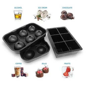 

DIY Kitchen Accessories Easy-Release Mould Tools 2pcs Ball Square Ice Cube Molds Maker Popsicle Kichen Accessories