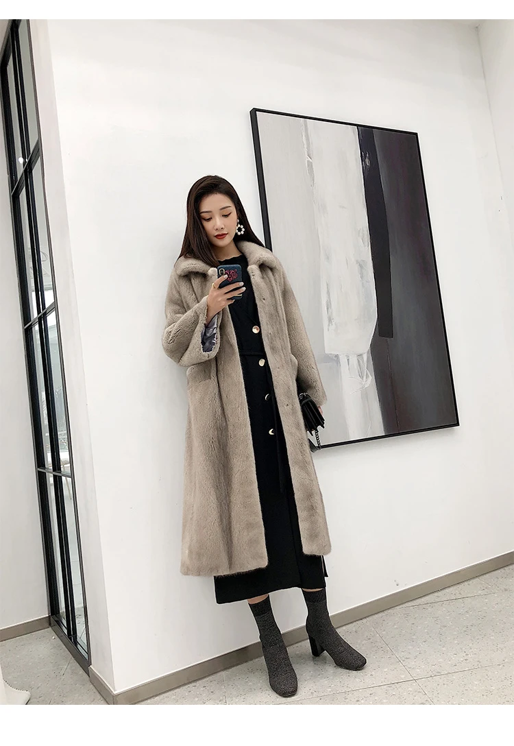 mink coat real natural fur coat long coat women coat winter coat real mink fur coat