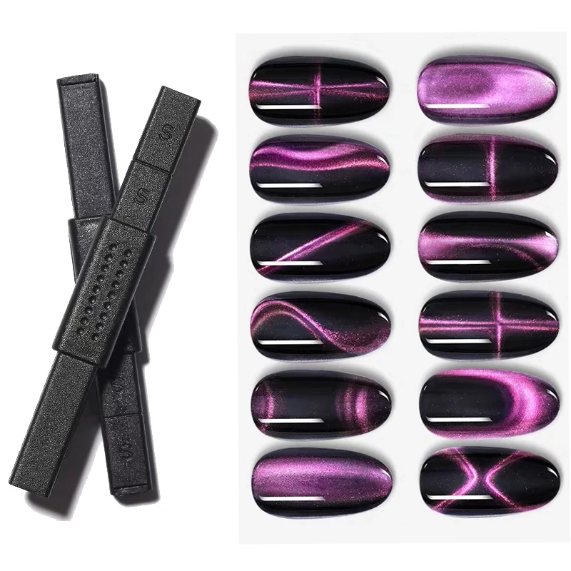 Multi funcation 12 in 1 Magnetic Nail Art Stick 3D Cat Eyes Effect Strong Magnet Board Painting Gel Nail Polish Tool|Nail Gel| - AliExpress