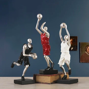 

Home Decoration Accessories Abstract Sport Figures Playing Basketball Decor Figurine Living Room Ornament Objects Christmas Gift