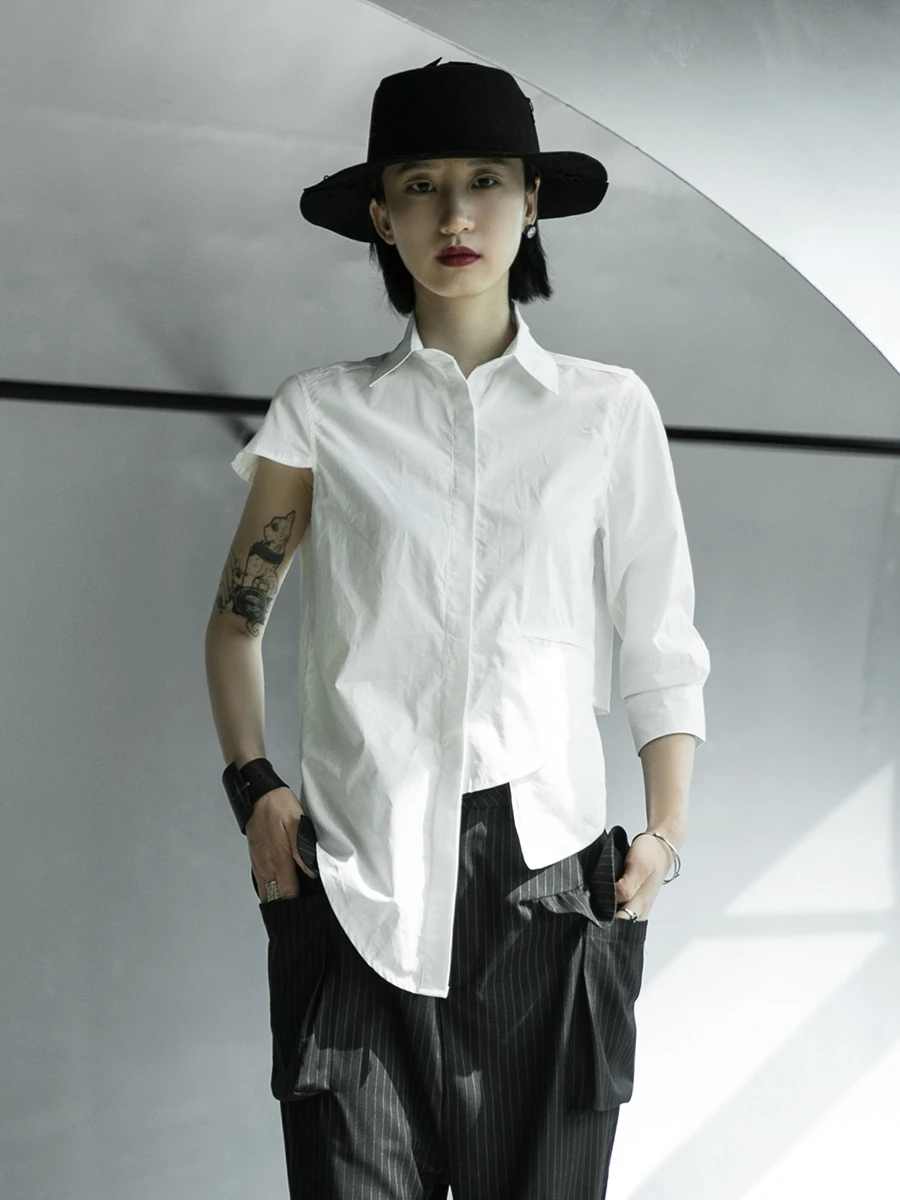 Платье от оригинального дизайнера YS Female стильное тонкое зарядное устройство (нерегулярные футболки с