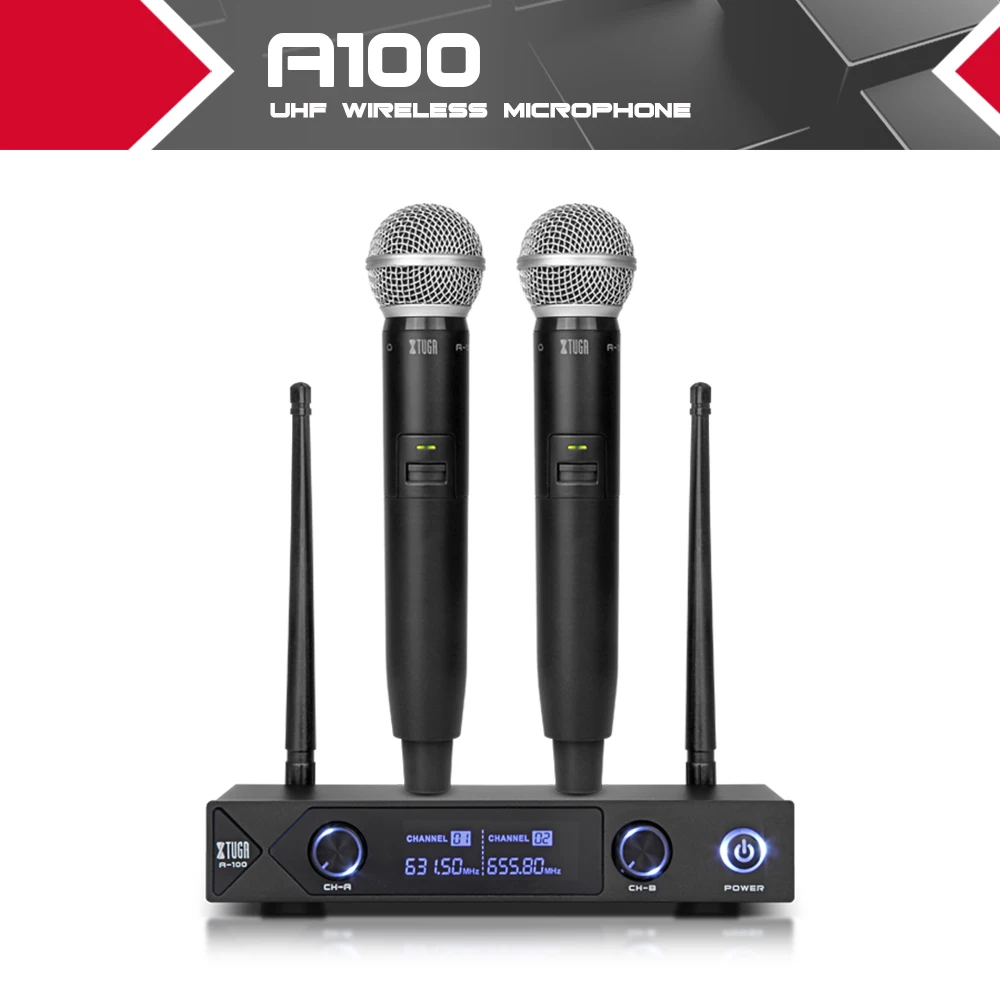 Беспроводная микрофонная система XTUGA студийный беспроводной микрофон 2 канала