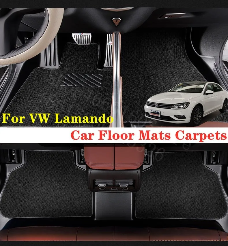 Puou для VW Lamando-19 автомобильные коврики, ковры, передний и задний полный набор, пользовательские автомобильные накладки для ног, автомобильные водонепроницаемые ковровые покрытия