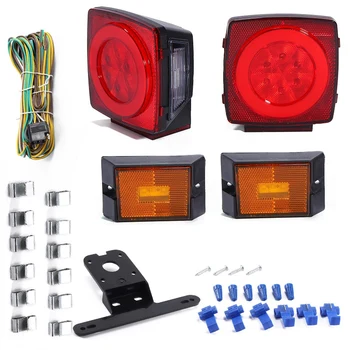 

Suitable for Trailer LED Tail and Side Light Bracket Harness Harness Reflective Strip Kit