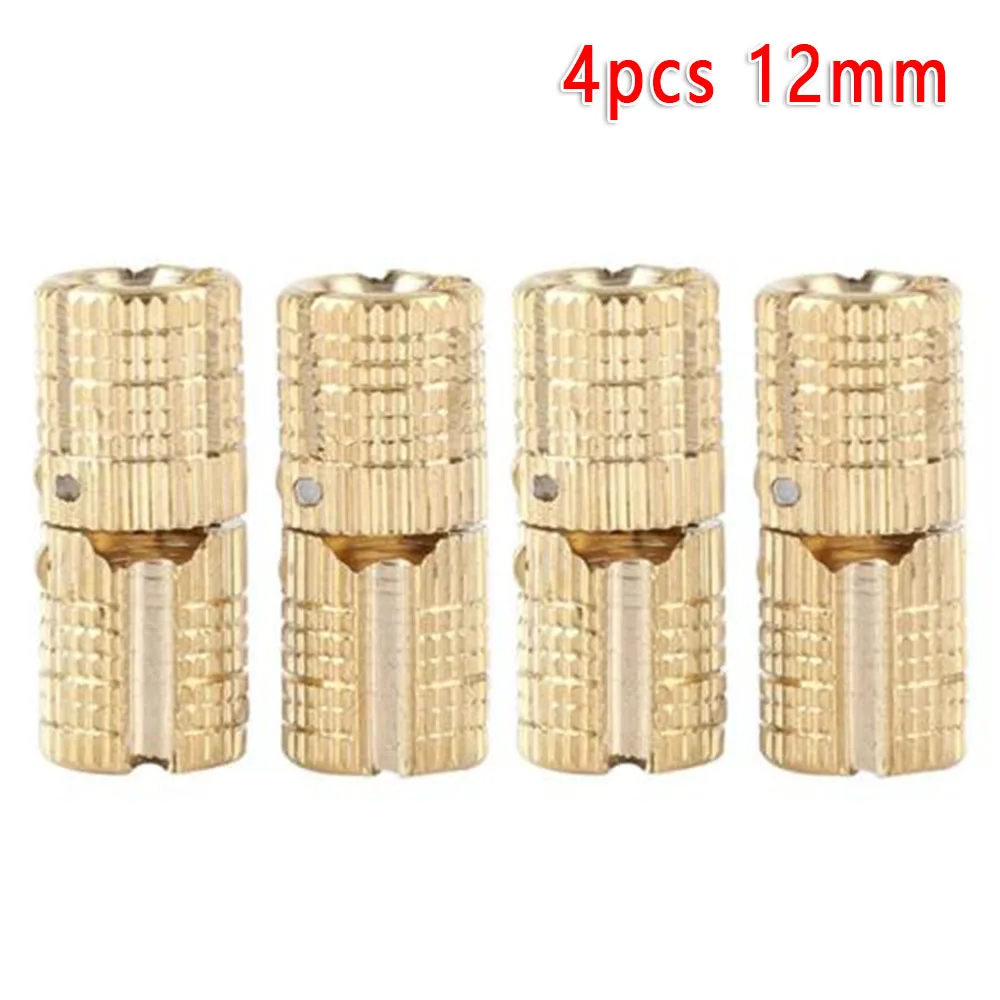 

4Pcs 8/10/12mm Copper Cabinet Barrel Hinge Invisible Hinge Concealed Worktop