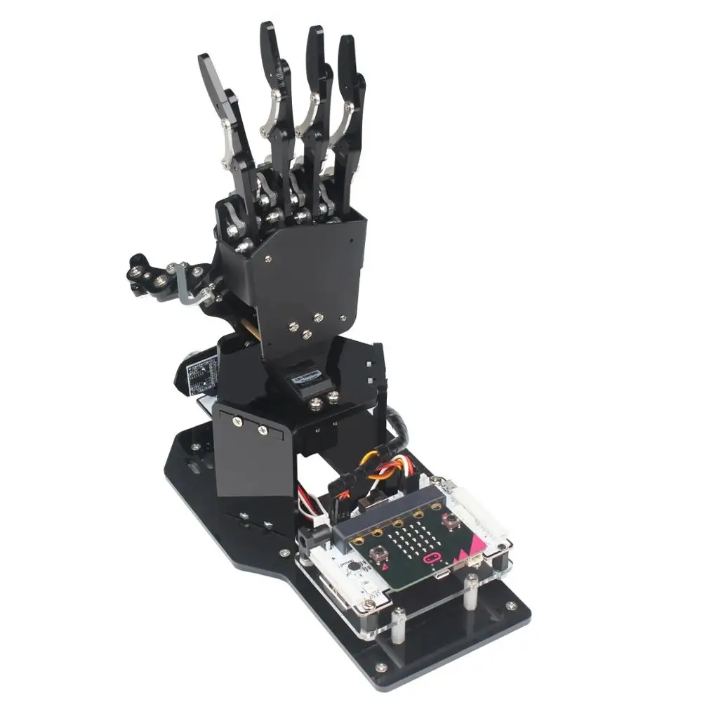 US $159.99 Open Source Robot Hand UHandbit With Microbit Programmable Robotic Arm Kit For AI Learning