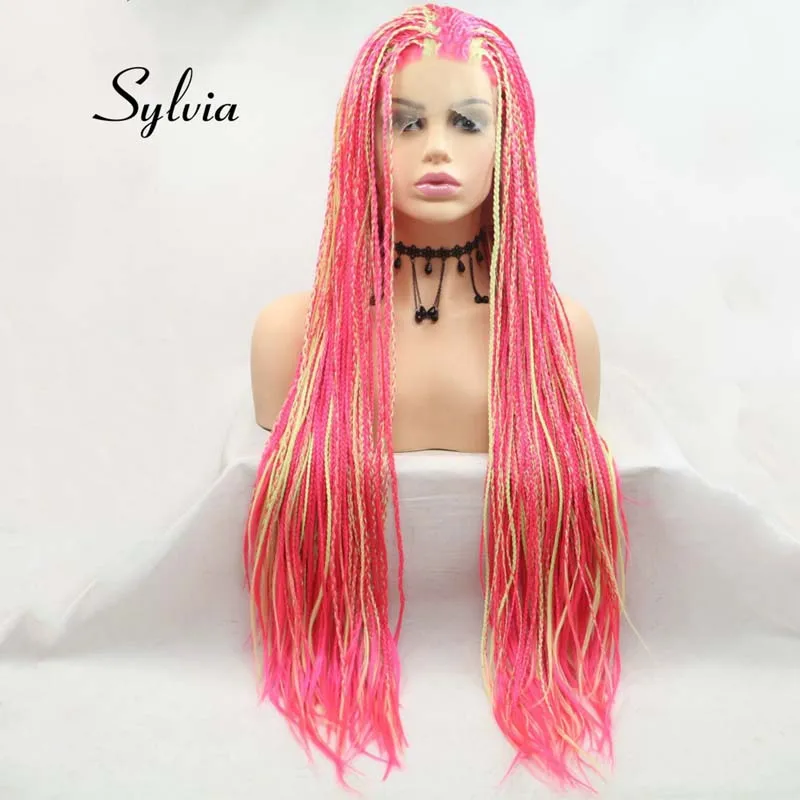 Sylvia желтый/розовый смешанный цвет Длинные Синтетические кружевные передние