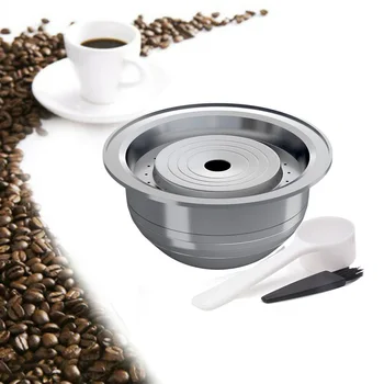 

70ML Stainless Steel Reusable Coffee Filter Capsule Pod For NESPRESSO VERTUO Refillable Coffee Capsule Coffee Tamper Reusable Co