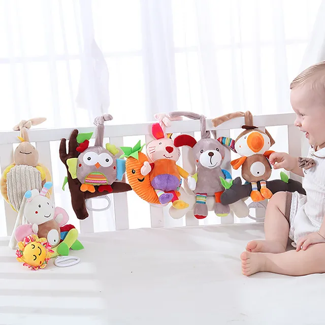 $US $9.76  Plush toy 2019  Children's Baby Spiral Bed Stroller Pendant Animal Styling Education Plush Toys j10