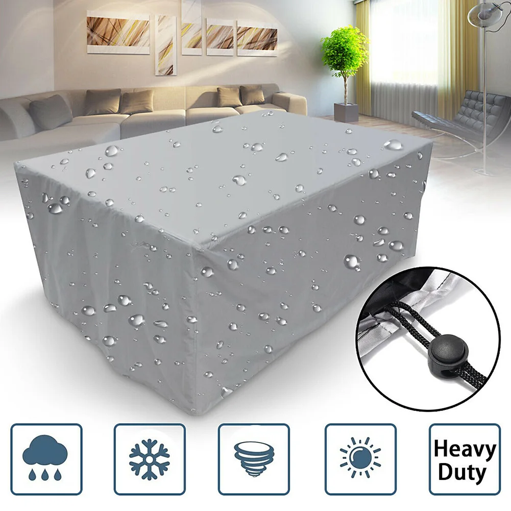 Silver 150x150x75 см диван стул открытый сад гараж складной двор патио анти УФ пылезащитный с шнурком мебель крышка прямоугольный - Цвет: Silver