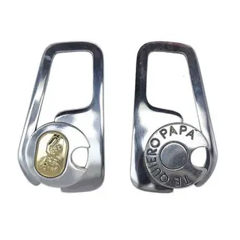 

Original Father's Day keychain in steel with gold medal