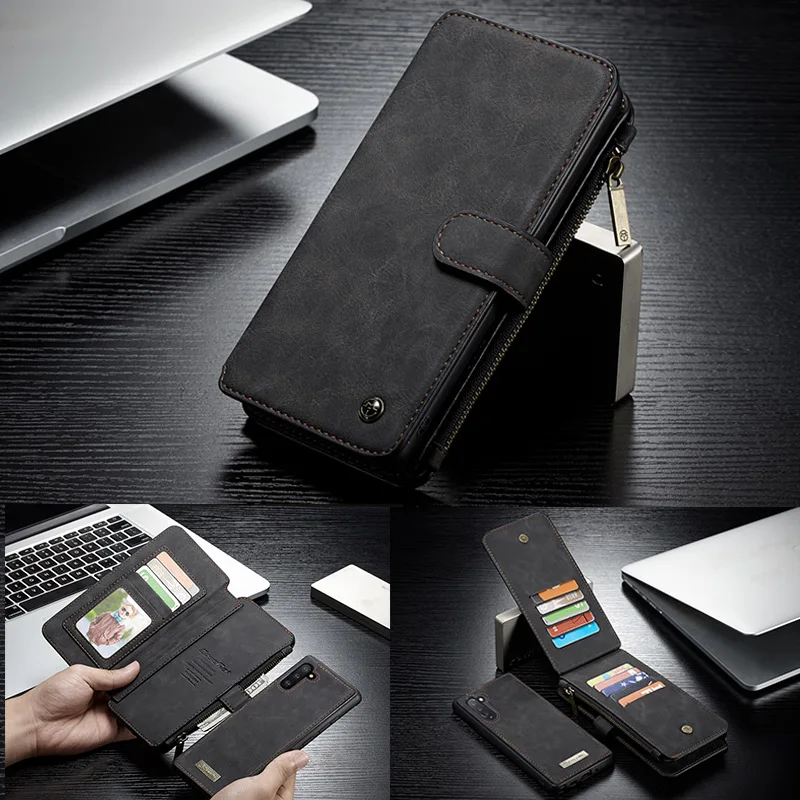 

For Funda Samsung Galaxy Note 10 9 8 Note10+ Case Zipper Wallet Magnetic Cover Leather Case for Galaxy S8 S9 S10 Plus S10E 5G