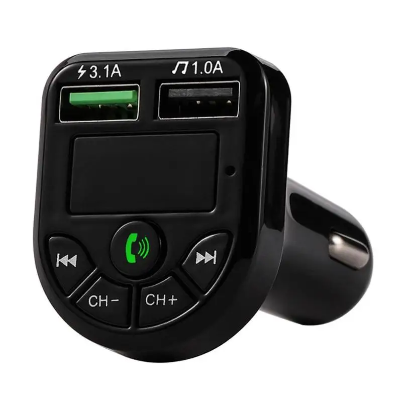 Bluetooth 5,0 FM передатчик беспроводной модулятор Handsfree автомобильный комплект MP3 плеер 3.1A двойной USB зарядное устройство эффективное расстояние 2-5 м