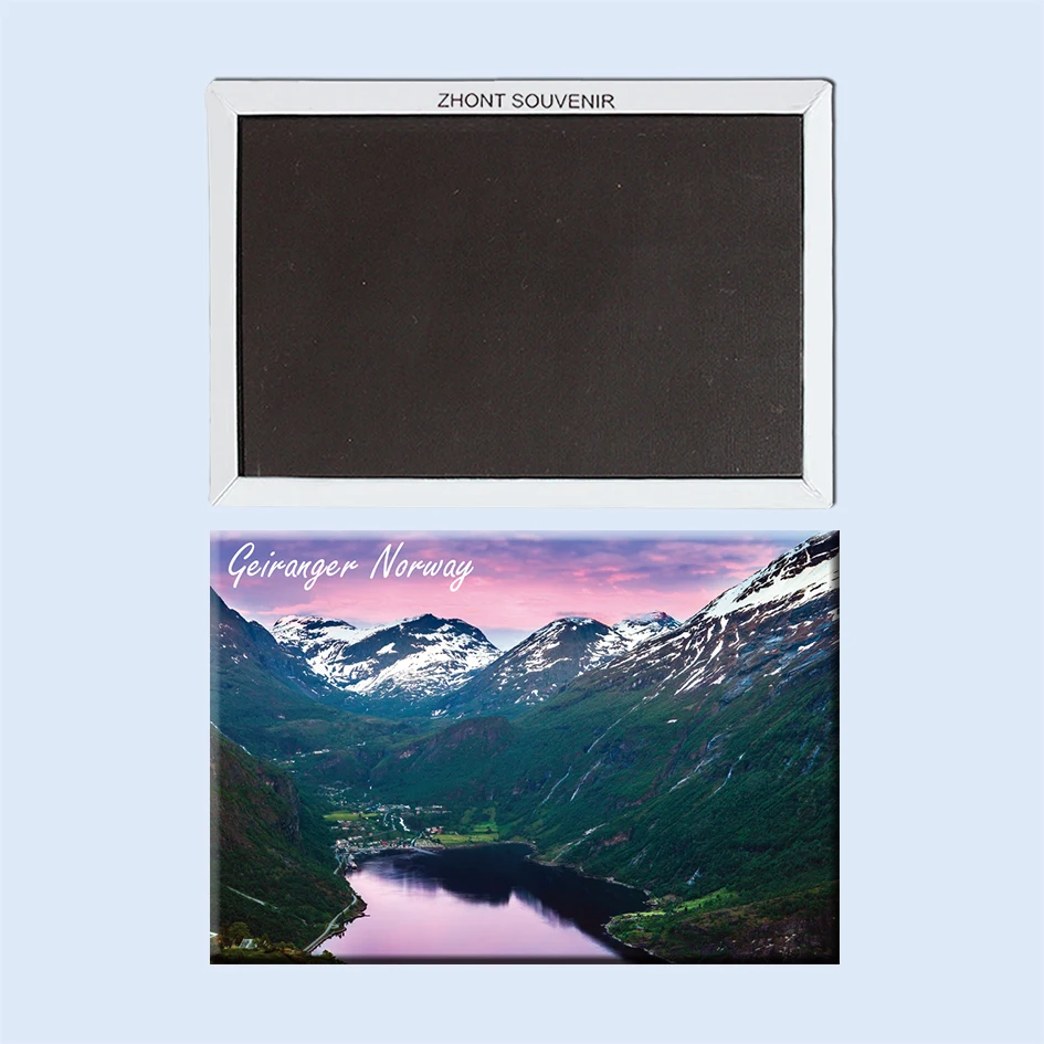 Geiranger Fjord, норвежский туристический сувенир, Магнитный Магнит на холодильник, украшение дома, мировой Пейзаж Туристический сувенир