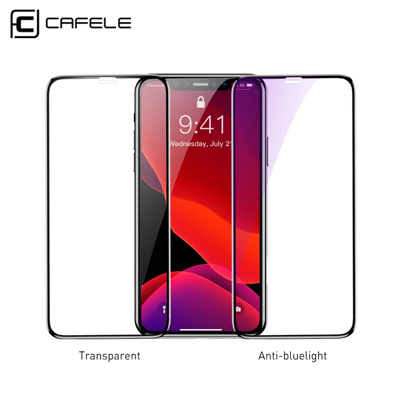 Cafele с уровнем твердости 9H полное покрытие закаленное Стекло для iPhone 11 Pro Max против подсматривания бликов Экран среднего класса против царапин для iPhone 11 pro max прозрачная HD защитная пленка