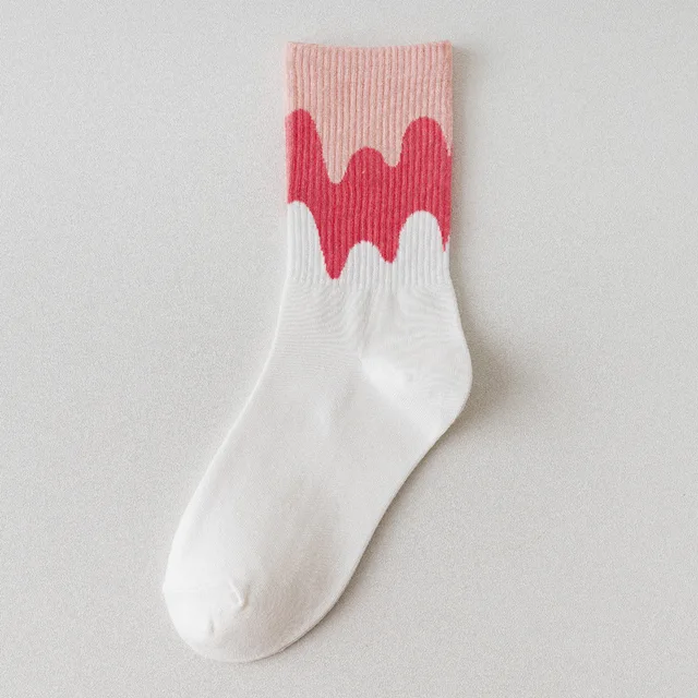 Ins Fashion Pinkycolor Women Socks Girls New Street Sports Warmer Thicken Spring Solid Colorful Middle Tube Soft free shipping white red